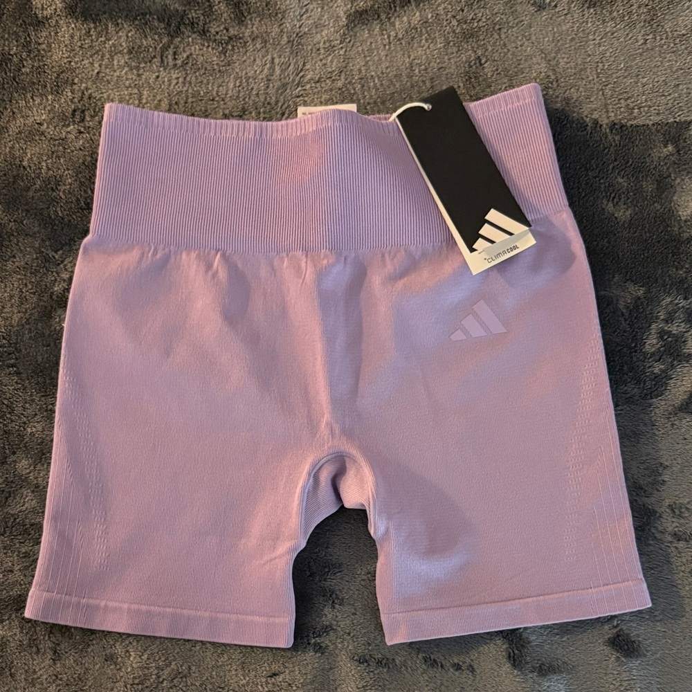 Adidas We Knit 4” Light Purple Run/ Biker Shorts